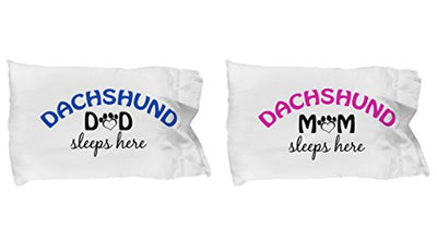 Dachshund Mom and Dad Pillow Cases