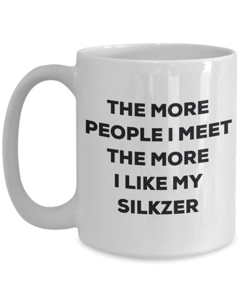 The more people i meet the more i Like My Silkzer mug – Funny Coffee Cup – Christmas Dog Lover cute GAG regalo idea 15oz Infradito colorati estivi, con finte perline