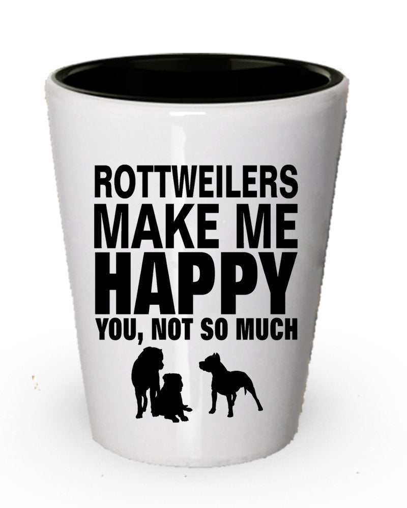Rottweilers Make Me Happy Verre à liqueur