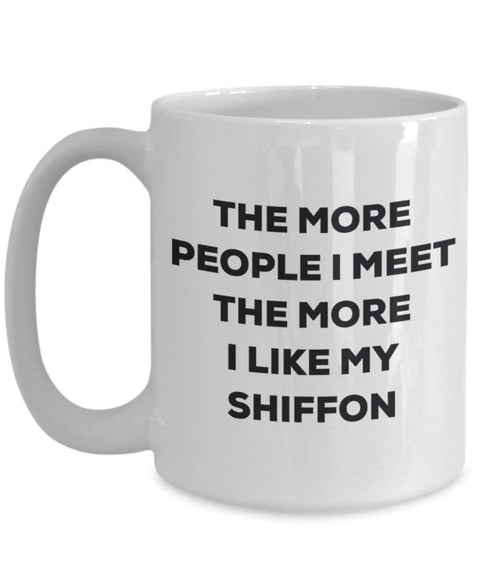 The more people i meet the more i Like My Shiffon mug – Funny Coffee Cup – Christmas Dog Lover cute GAG regalo idea 11oz Infradito colorati estivi, con finte perline