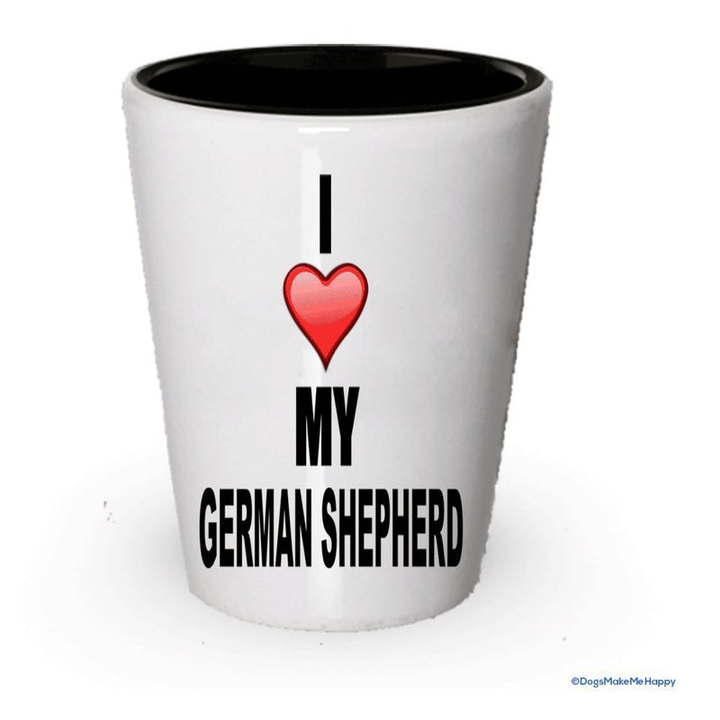 I Love my German Shepherds Shot glass (4)