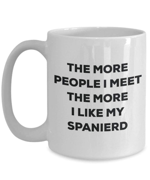 The more people i meet the more i Like My Spanierd mug – Funny Coffee Cup – Christmas Dog Lover cute GAG regalo idea 11oz Infradito colorati estivi, con finte perline