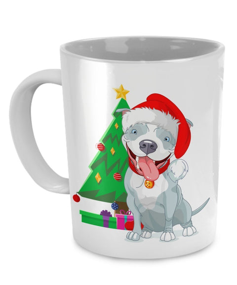 Pit Bull Christmas Mug - Holiday Pit Bull Mug - Pitmas Mug - Pit Bull Christmas Gift - Pit Bull Christmas Cup - Holiday Pit Bull Gifts