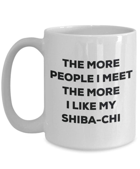 The more people i meet the more i Like My shiba-chi mug – Funny Coffee Cup – Christmas Dog Lover cute GAG regalo idea 15oz Infradito colorati estivi, con finte perline