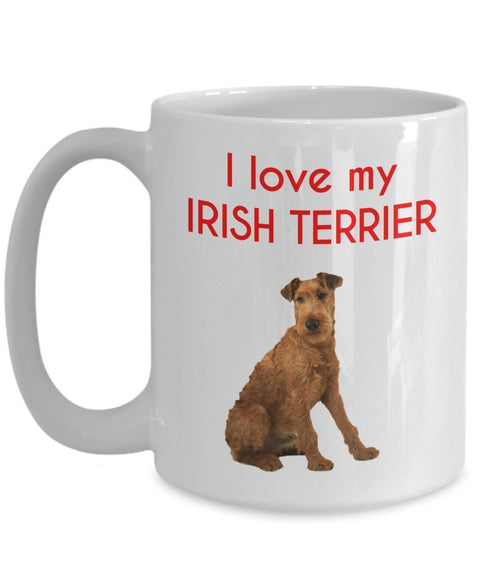 Irish Terrier Kaffeetasse – Lustige Teetasse für heiße Kakao-Kaffeetasse – Neuheit Geburtstag Weihnachten Jahrestag Gag Geschenkidee