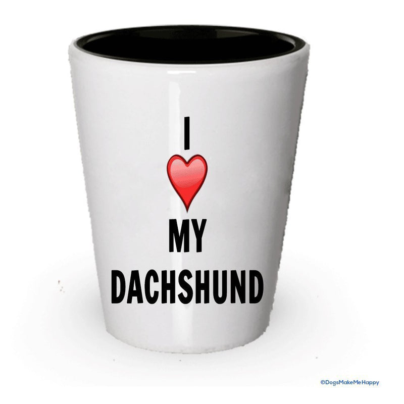 I love my Dachshund Shot Glass - Dachshund Lover gifts (1)