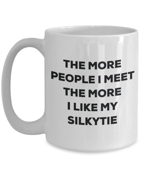 The more people i meet the more i Like My Silkytie mug – Funny Coffee Cup – Christmas Dog Lover cute GAG regalo idea 15oz Infradito colorati estivi, con finte perline