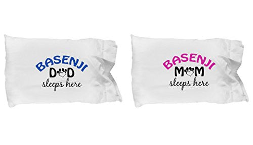 Basenji Mom and Dad Pillow Cases