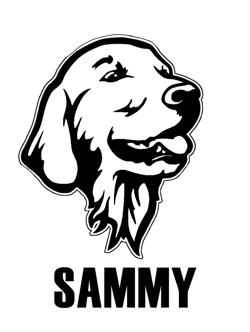 Personalized golden retriever decal/sticker - Dogs Make Me Happy - 2