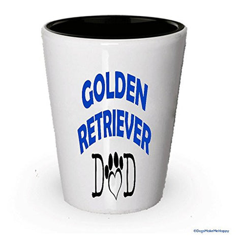 Golden Retriever Dad and Mom Shot Glass - Gifts for Golden Retriever Couple