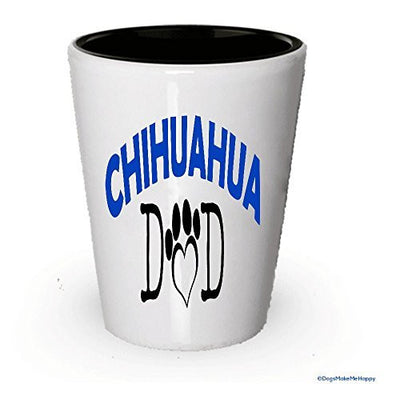 Chihahua Dad and Mom Shot Glass - Gifts for Chihahua Couple