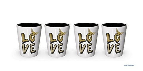 Chihuahua Love Shot Glass - Chihuahua Lover gift Idea