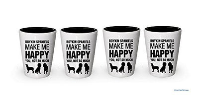 Boykin Spaniels Make Me Happy Shot Glass