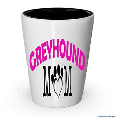 Greyhound Dad and Mom Shot Glass - Gifts for Greyhound Couple