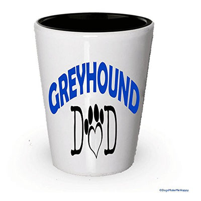 Greyhound Dad and Mom Shot Glass - Gifts for Greyhound Couple