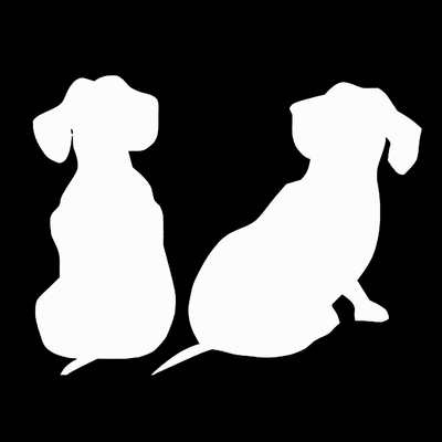 Dachshund puppies decal - Dogs Make Me Happy