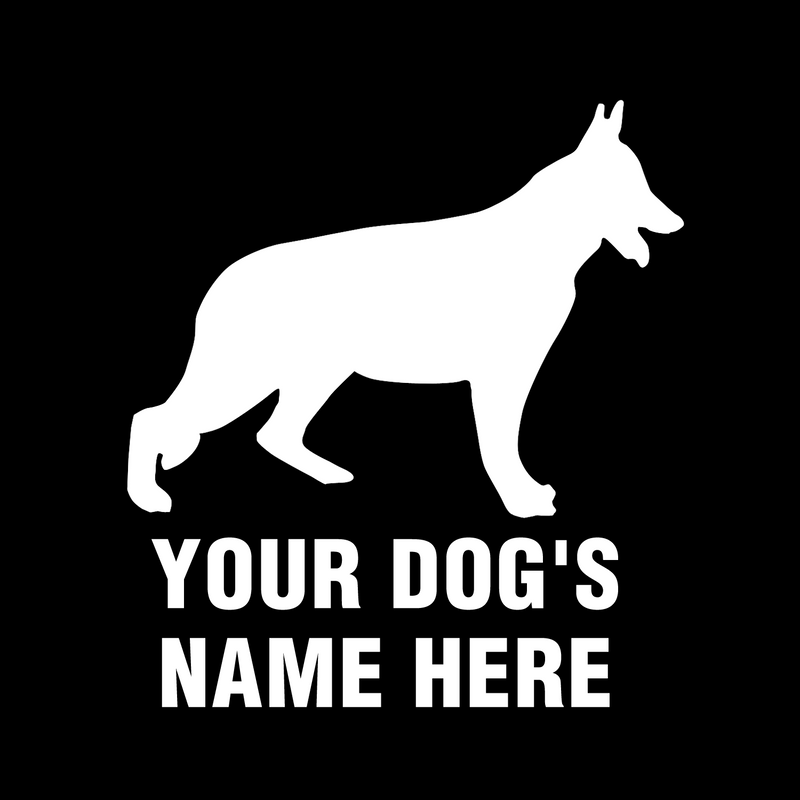 Personalized german shepherd decal/sticker - Dogs Make Me Happy - 1