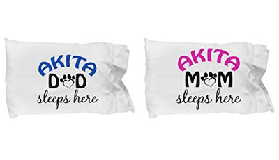 Akita Mom and Dad Pillow Cases