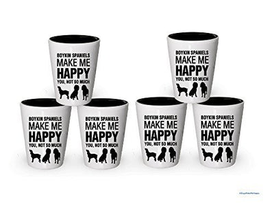 Boykin Spaniels Make Me Happy Shot Glass