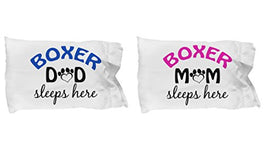Boxer Mom and Dad Pillow Cases