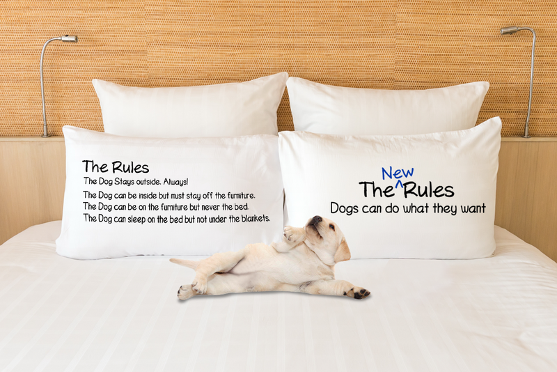 Dog rules - Dogs Make Me Happy Pillow case