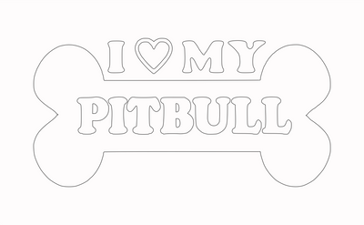 I <3 my Pit Bull sticker