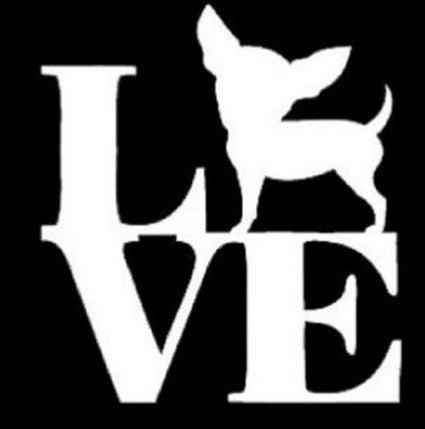 Love chihuahua sticker - Dogs Make Me Happy