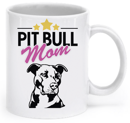 Pit Bull mom mug - Dogs Make Me Happy
