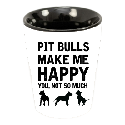 pit bull shot glass