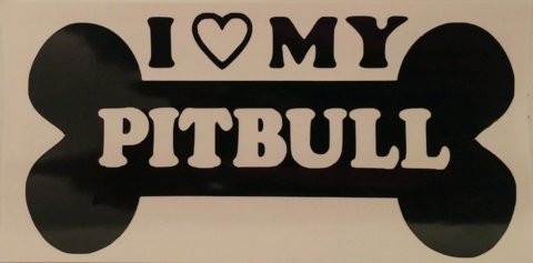 I <3 my Pit Bull sticker - Dogs Make Me Happy - 3