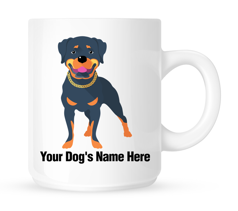 Personalized mug for your rottweiler - Dogs Make Me Happy