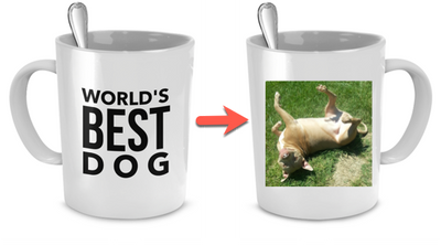 Personalized mug with picture of your dog - Dogs Make Me Happy - 1