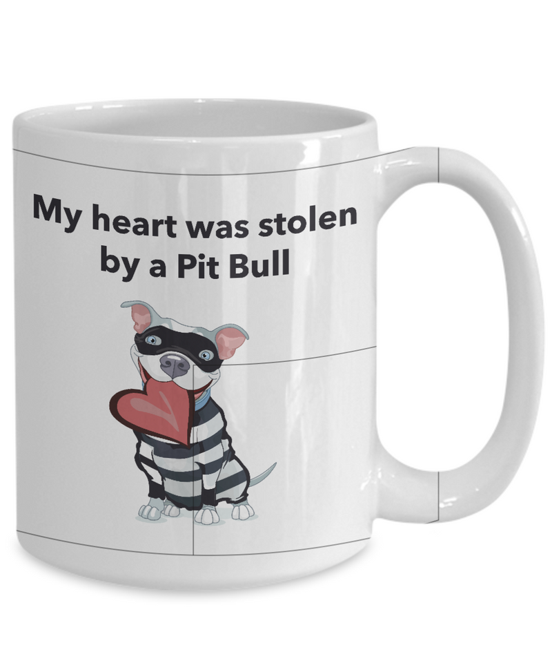 My Heart Was Stolen By A Pit Bull Mug - Dogs Make Me Happy - 4