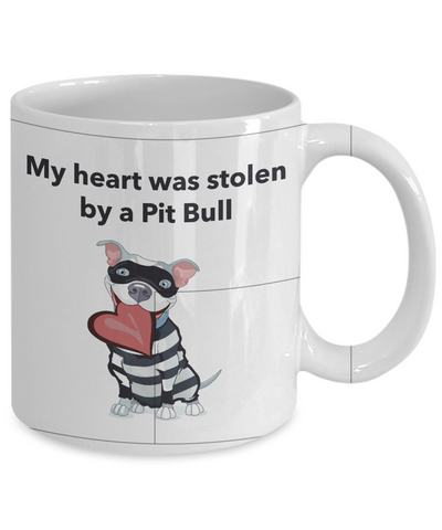 My Heart Was Stolen By A Pit Bull Mug - Dogs Make Me Happy - 2