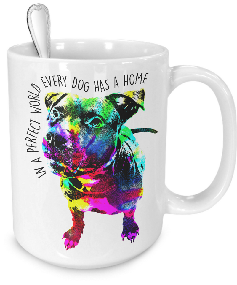 Pit Bull mug - Dogs Make Me Happy - 4