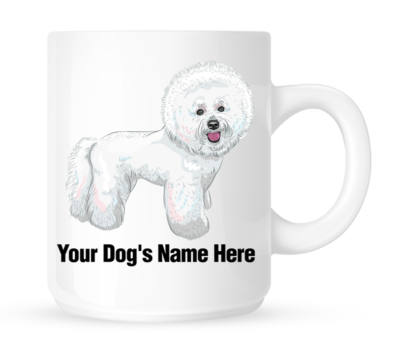 Personalized mug for your bichon - Dogs Make Me Happy
