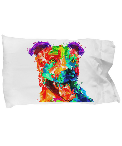 Colorful pillow case - Dogs Make Me Happy