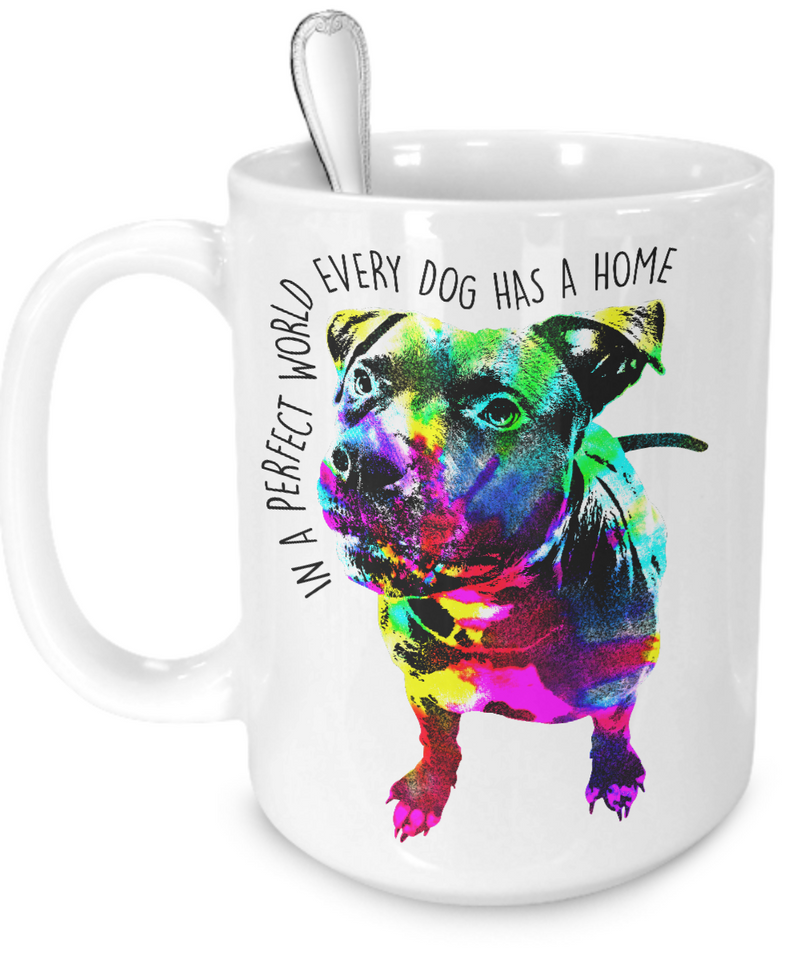 Pit Bull mug - Dogs Make Me Happy - 3