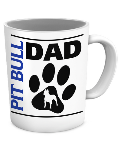 Pit Bull Dad - Mug - Dogs Make Me Happy