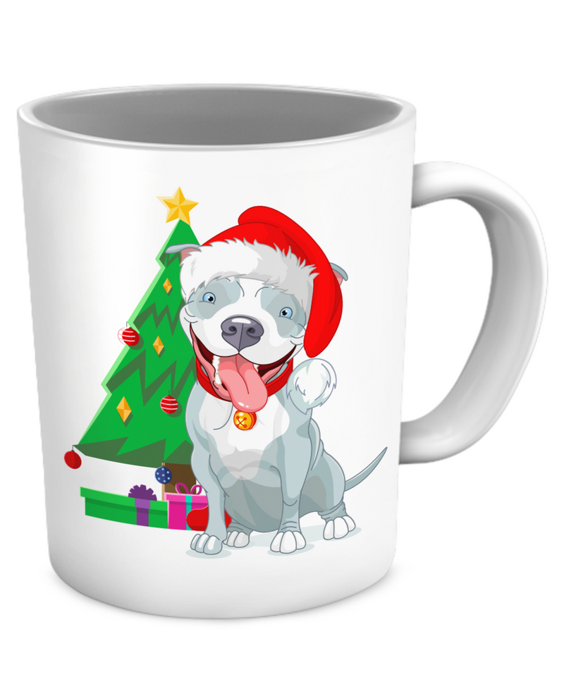 Pit Bull Holiday Mug - Dogs Make Me Happy
