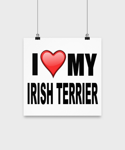 I Love My Irish Terrier -Poster - Dogs Make Me Happy - 2