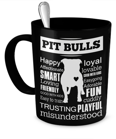 PB Black Mug - Dogs Make Me Happy