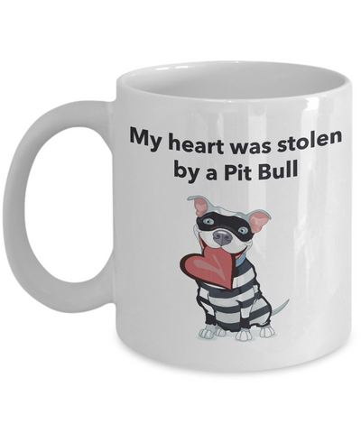 My Heart Was Stolen By A Pit Bull Mug - Dogs Make Me Happy - 1
