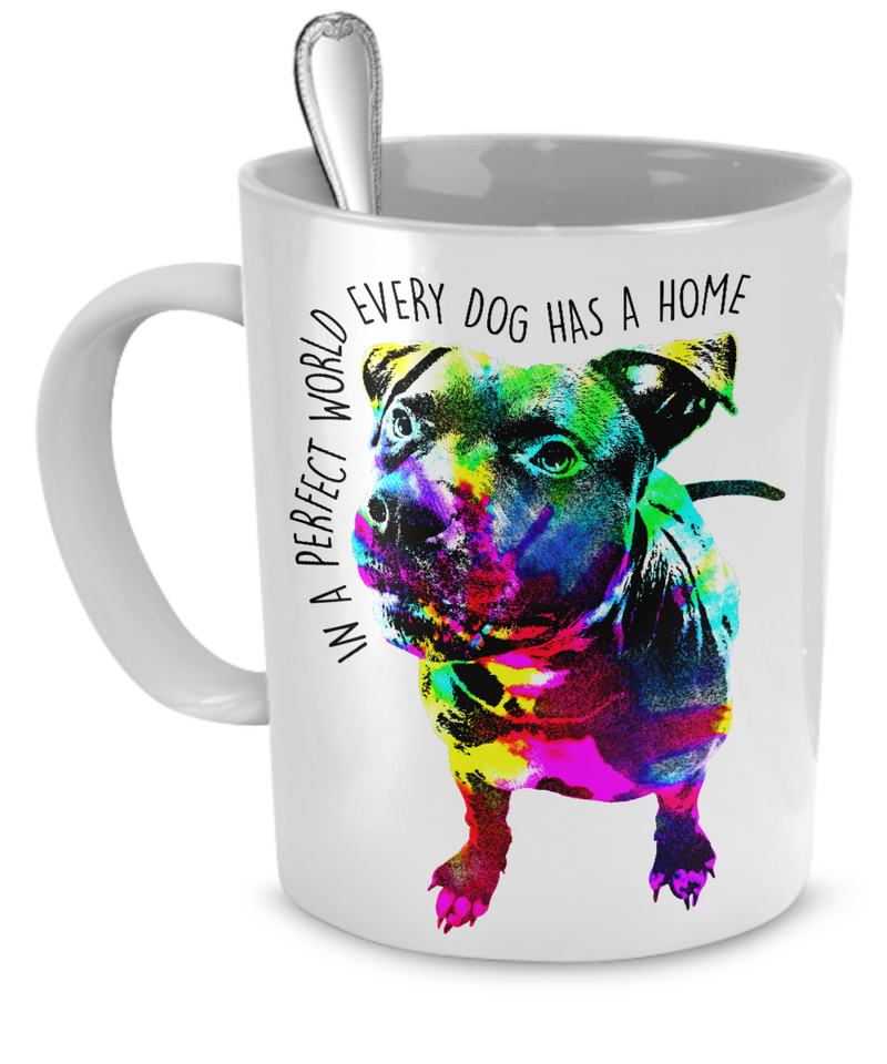 Pit Bull mug - Dogs Make Me Happy - 1