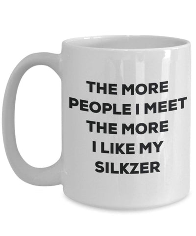 The more people i meet the more i Like My Silkzer mug – Funny Coffee Cup – Christmas Dog Lover cute GAG regalo idea 15oz Infradito colorati estivi, con finte perline