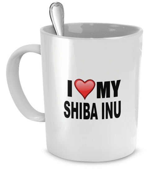 Shiba Inu Mug - I Love My Shiba Inu - Shiba Inu Lover Gifts - 11 Oz Ceramic Mug