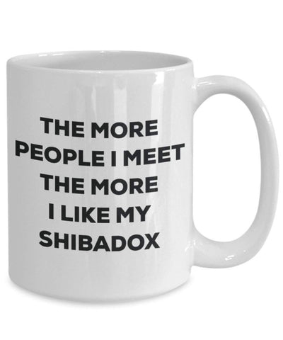 The more people i meet the more i Like My Shibadox mug – Funny Coffee Cup – Christmas Dog Lover cute GAG regalo idea 15oz Infradito colorati estivi, con finte perline