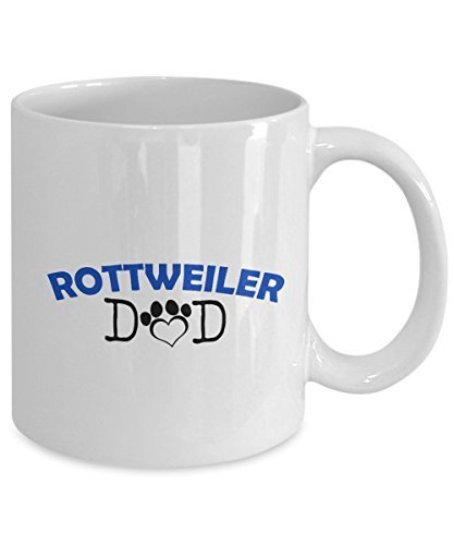Funny Rottweiler Couple Mug - Rottweiler Dad - Rottweiler Mom - Rottweiler Lover Gifts - Unique Ceramic Gifts Idea (Dad)