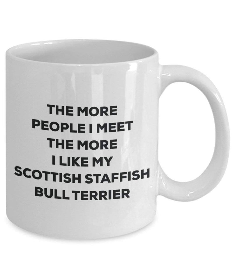 The more people i meet the more i Like My Scottish Staffish Bull terrier mug – Funny Coffee Cup – Christmas Dog Lover cute GAG regalo idea 11oz Infradito colorati estivi, con finte perline