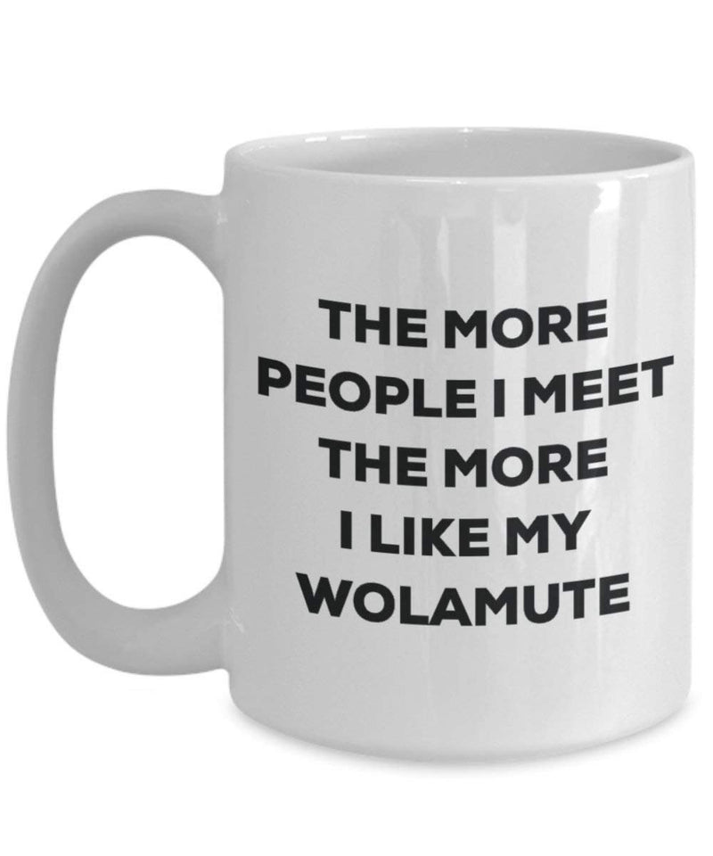 The more people i meet the more i Like My Wolamute mug – Funny Coffee Cup – Christmas Dog Lover cute GAG regalo idea 11oz Infradito colorati estivi, con finte perline